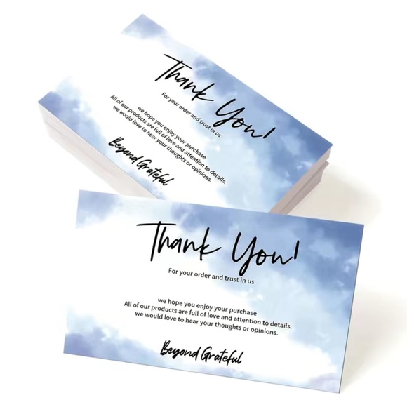 50 Cards Thank You For Your Order Cards 2.1” X 3.5” Inches. - Picture 2 of 5